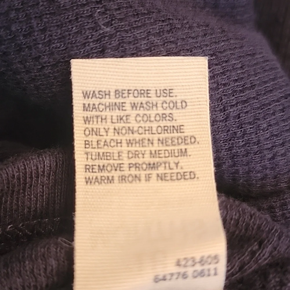OSHKOSH B'GOSH **3 for $20 item** Boy's Navy Blue Thermal Henley One Piece 18 mo